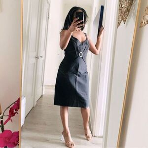 DAVID MEISTER BLACK MIDI DRESS